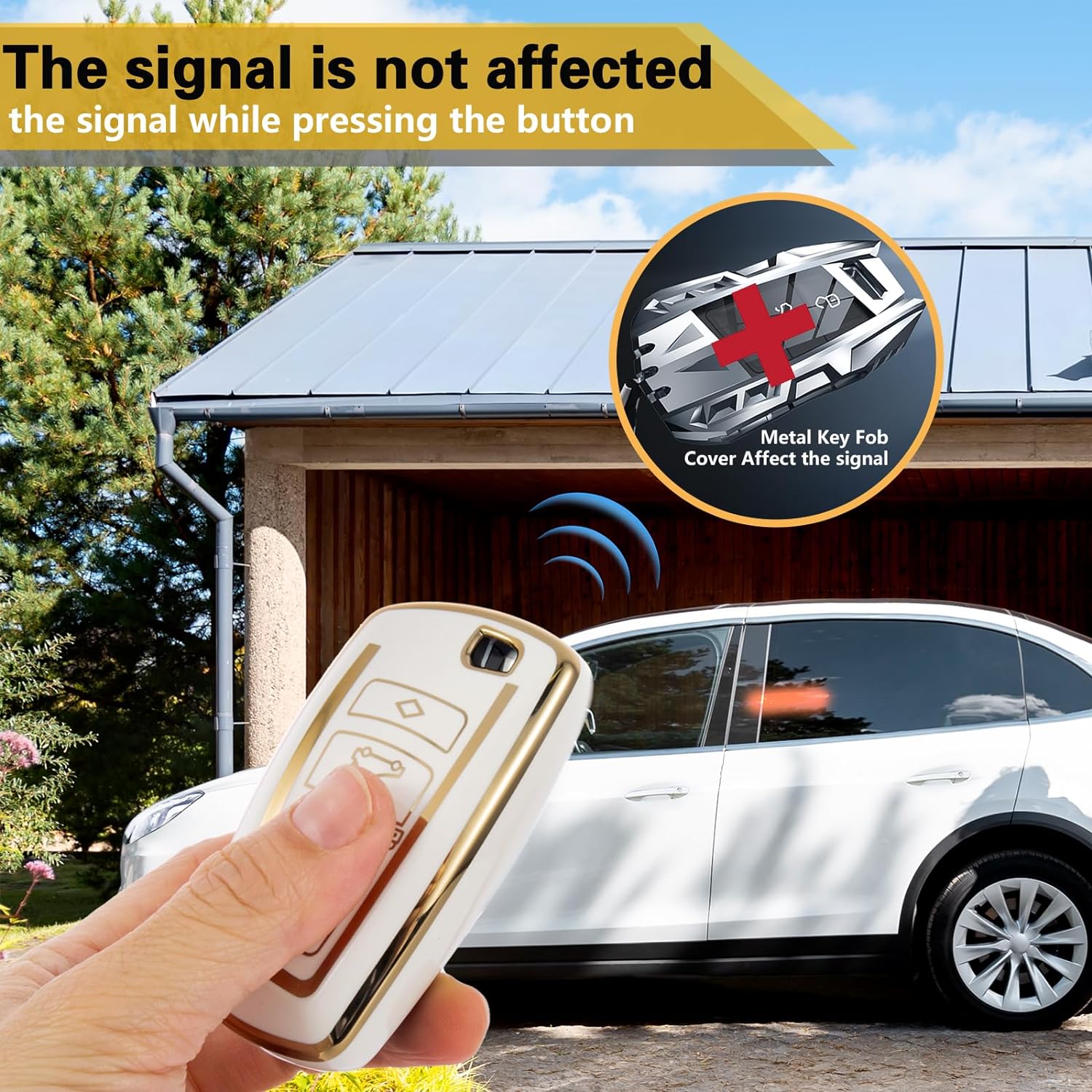 Защитный чехол для брелка Bmw с металлическим плетеным брелоком для ключей — фото 6