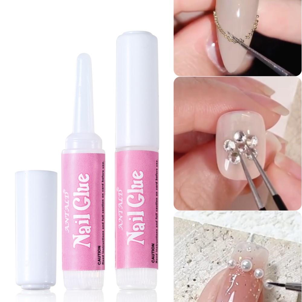 

10 шт. * 2 г быстросохнущий клей для дизайна ногтей, акриловые накладные ногти, липкая гель-паста, драгоценные камни, ювелирные украшения, клей для ногтей, маникюрные инструменты