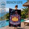 Hammer Football Printed Microfiber Beach Towel, Soft And Absorbent, Quick-Dry, Ideal for Summer Travel, Beach Essential, Swimming Pool