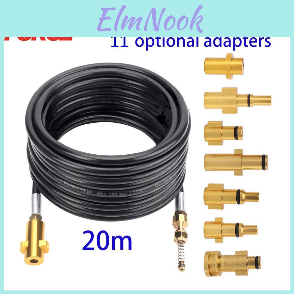 Pressure Drain Washer Sewer 20m Water Cleaning Hose Car Washer Pipe Line Cleaning Kit Sewage Jet Hose High Pressure Pipe Cleaner