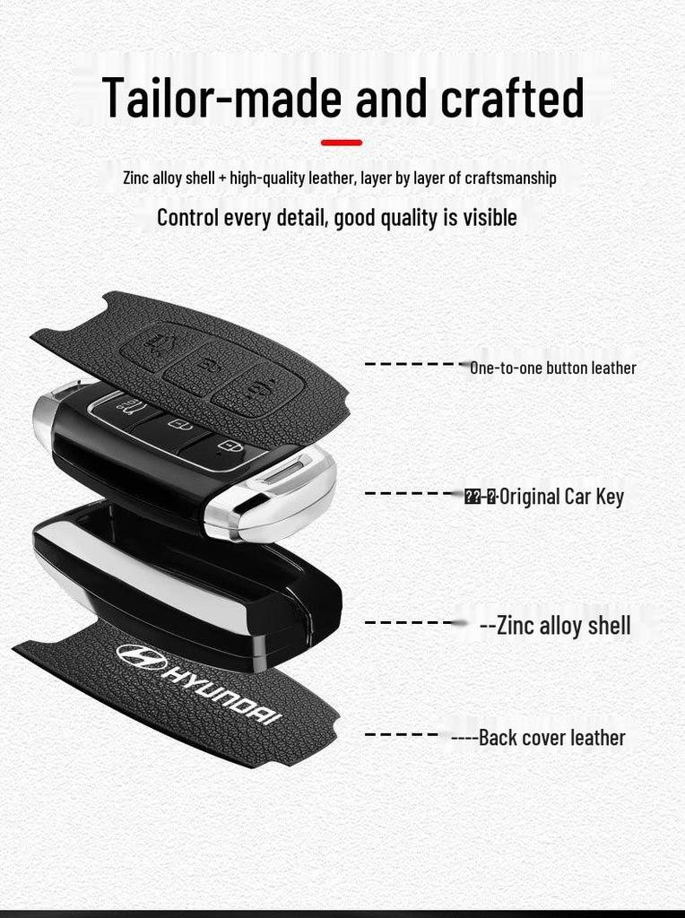 Modern Metal Key Shell Case for Santa Fe ix45/ix35