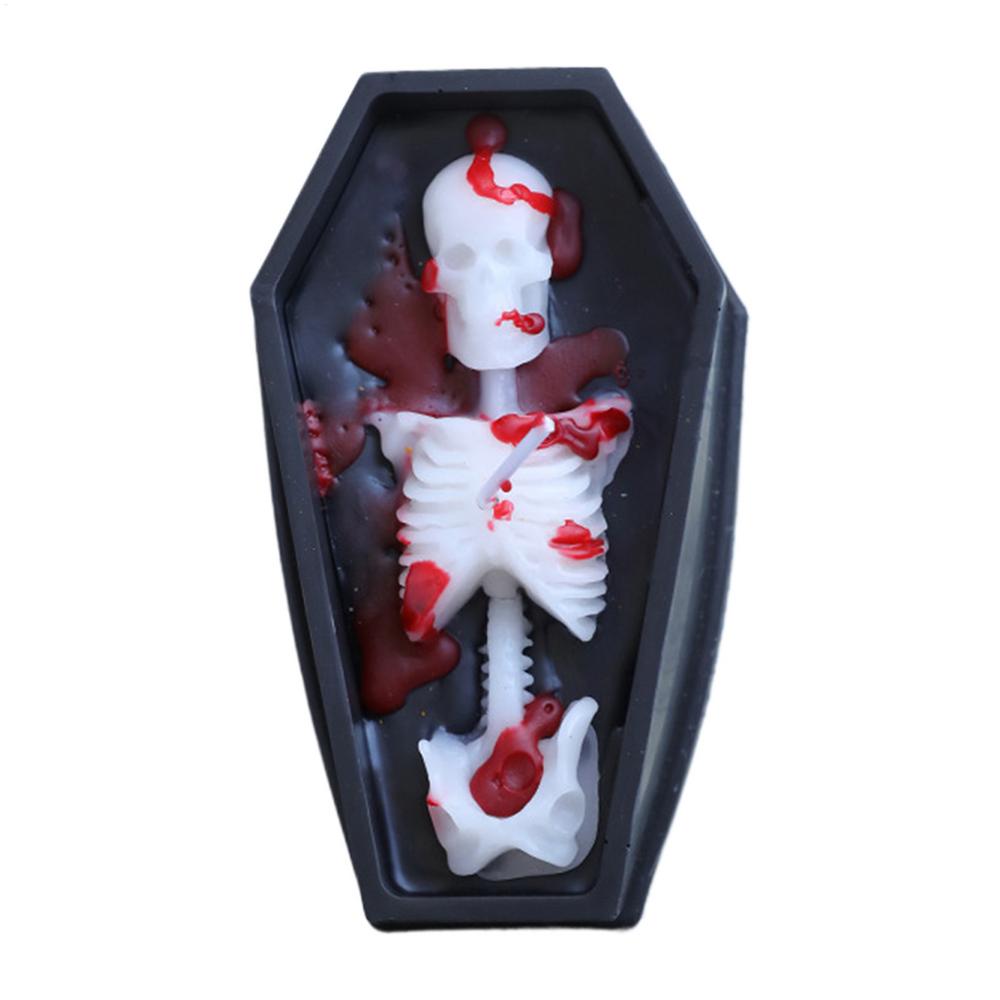 Scented Candles Halloween Coffin Candle Fragrant Room Decor Table Centerpiece Coffin for Birthday Women Men Desk Party Farmhouse