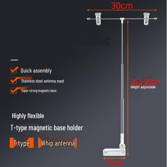 Stainless Steel T-Shaped Retractable Desktop Poster Display Stand