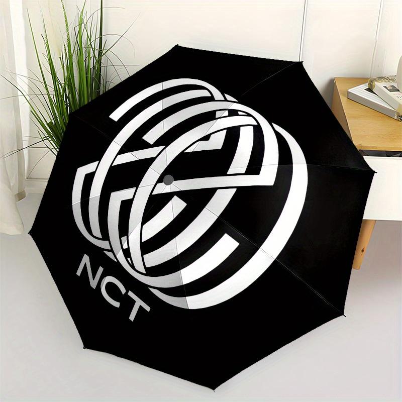 1pc NCT Logo Design Umbrella with Plastic Handle,Suitable for All Seasons Home Travel Outdoor UmbrellaM1303