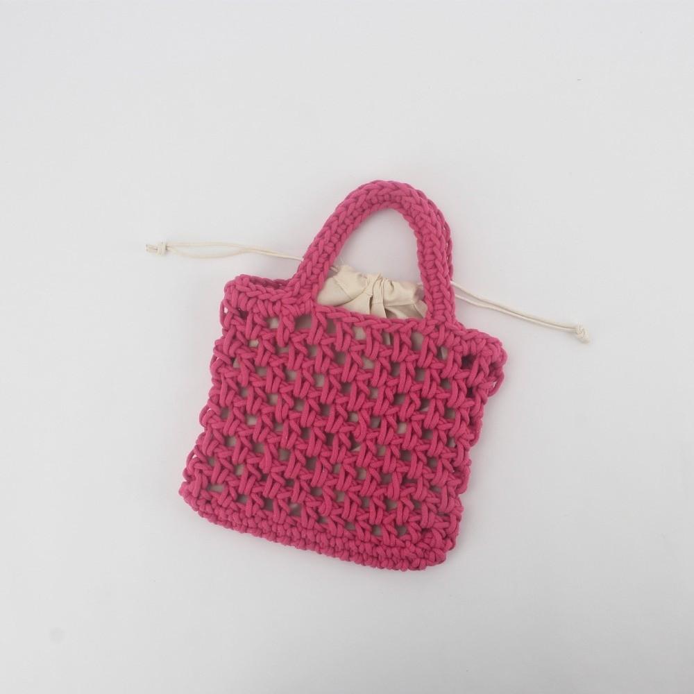 Exquisite Woven Tote Handbag Bohemian Hollowed Out Beach Bag Fashion Crochet Knitted Bag  Travel