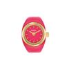 Fossil Womens Two Hand Pink Stainless Steel Watch Ring, ES5414