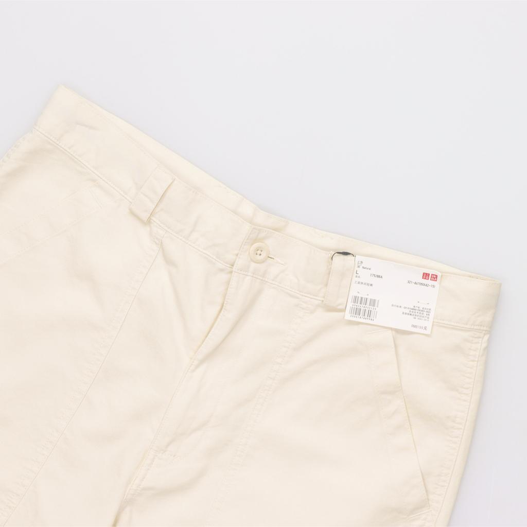 Uniqlo Jw Anderson Collaboration Ss24 Solid Color Zipper Minimalist Casual Shorts Men shorts Natural 467050-30