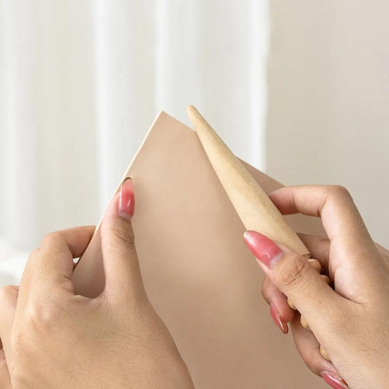 2pcs Wood Polishing Rod, Leather Edge Bonding, Polishing Tool, Diy Manual Polished Edge Leather Craft Working Tool Craft Kit