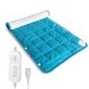 Electric Hot with 6 Timer 8 Temperature Washable Foot Mini Electric Flannel Foot Warmer for and Ideal for and Office PSE Blue Carpet/Heated Mat,