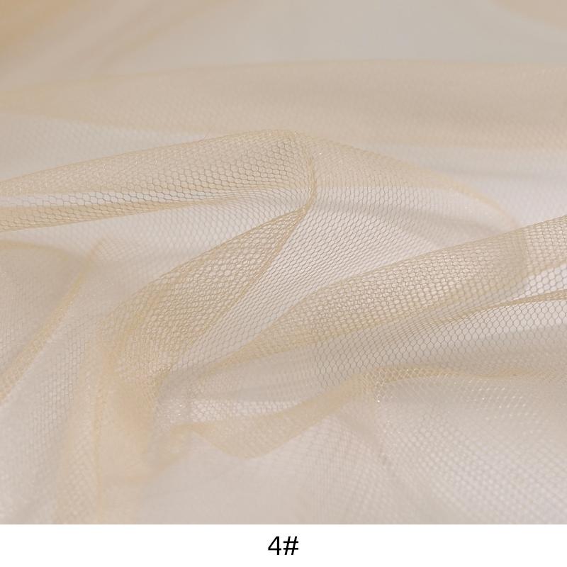 Small Hole See Through Polyester Nude Skin Colour Mesh Body Stocking Dance Wear Fabric Design Tulle Sells By Half Yards