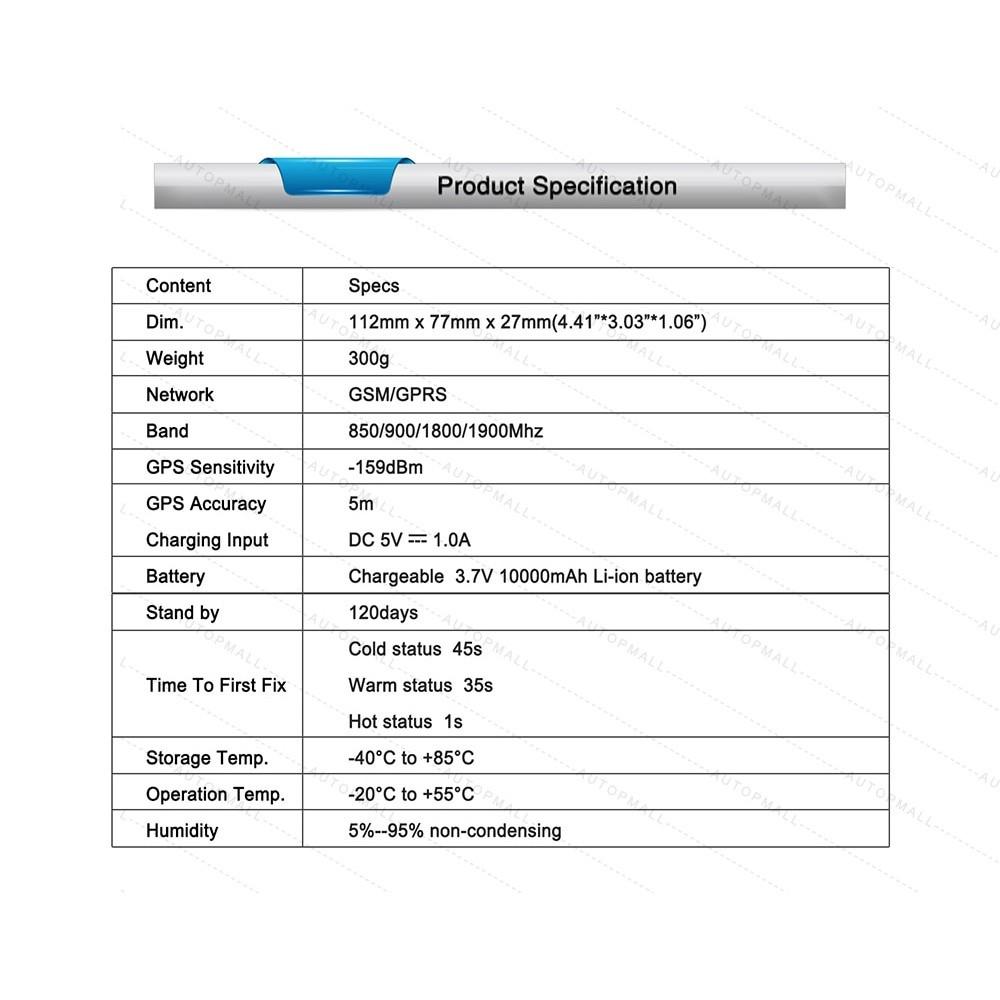 Car GPS Tracker TK915 GPS Locator 10000mAh Magnet Waterproof IP65 GPS Car Tracker Tamper Alert