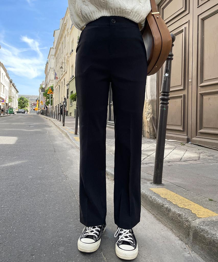 Ppaeppae Slimline Elastic Waist Slacks Pants