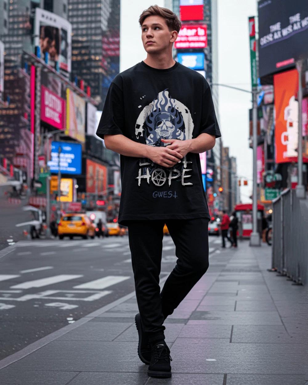 Skull Vintage Last Hope Oversized T-Shirt S