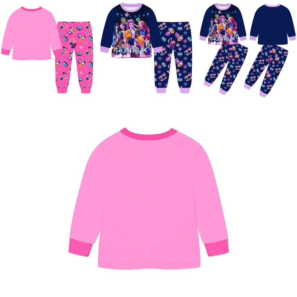 Kpop Demon Hunters Children Long Sleeve Pajama Set With Soft Milk Silk Fabric For Summer Comfort