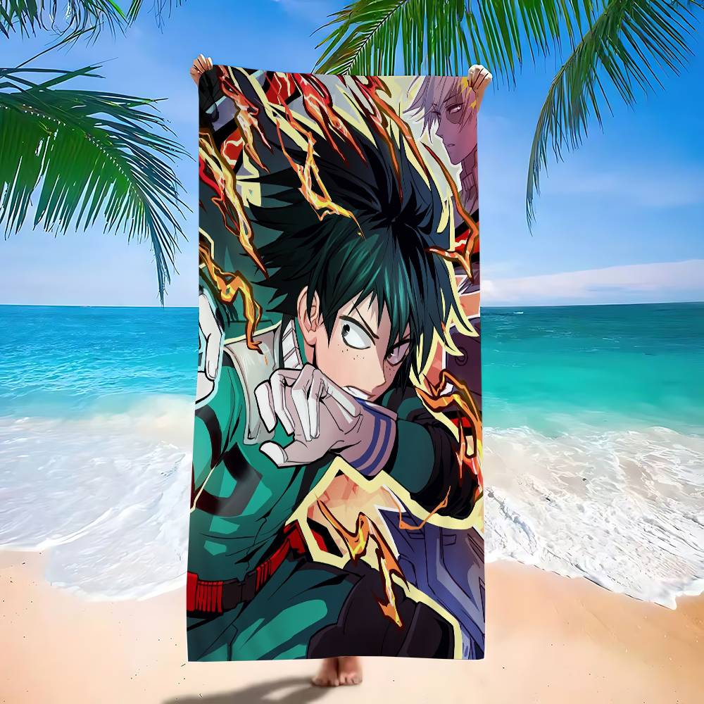 M-My H-Hero A-Academias Anime Microfiber Beach Towel Absorbent Quick Dry Soft Yoga Swimming Resort Mountain Climbing Towel