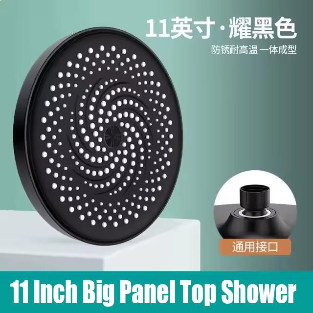 275mm Big Panel Water Saving Supercharge Ceiling Mounted Shower Head 11 Inch High Pressure Large Flow Rainfall Top Showerhead