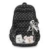 Schoolbag Japanese new fresh polka dot backpack student schoolbag women's large-capacity transparent pain bag junior high school backpack