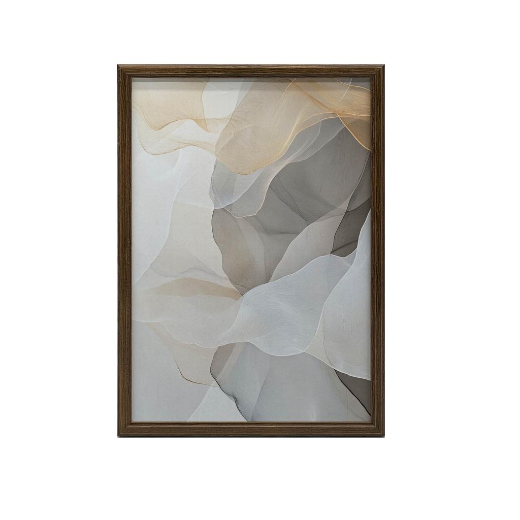 Ätherische Welle Ätherische Welle, 30X40 Cm, Holzrahmen Helle Eiche, Mattpapier 230 Gsm