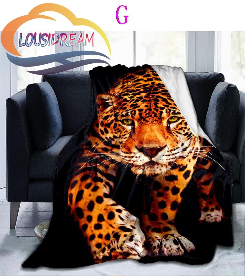 Animal Forest Cheetah Leopard Fluffy Blanket Flannel Warmth Soft Plush Sofa Bed Throw Blanket  Plush Throw Blanket