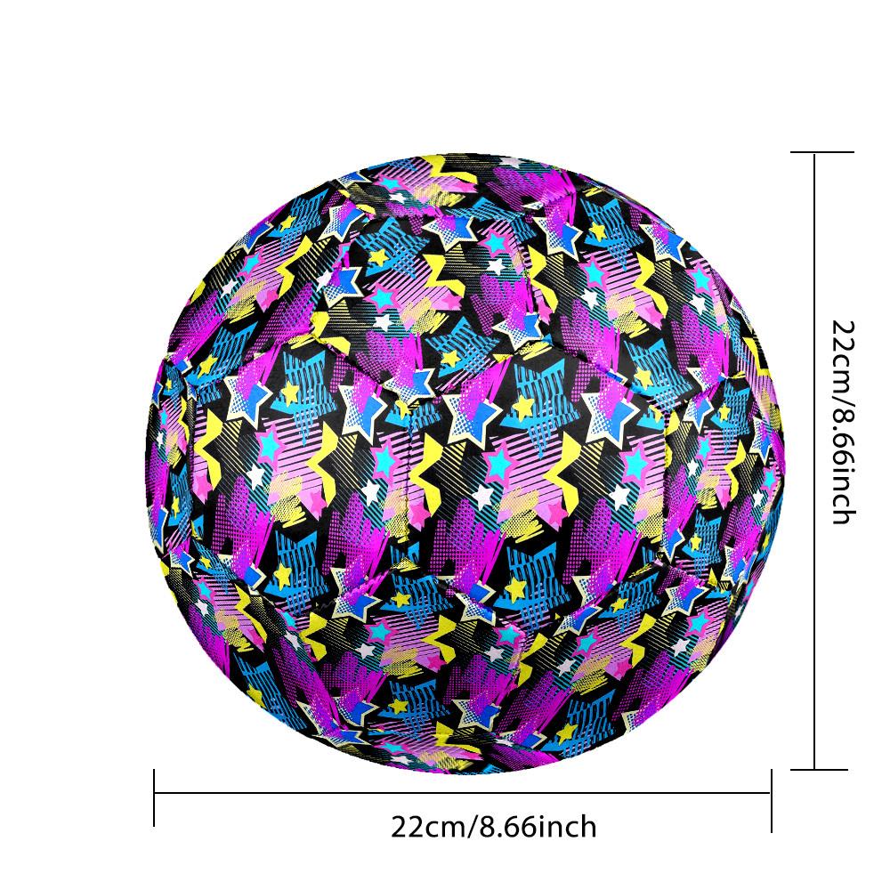 1pc S Neon Stars Size 5 Soccer Ball Professional Match Training Football Indoor &Outdoor Sports Ball Lightweight Durable c65197