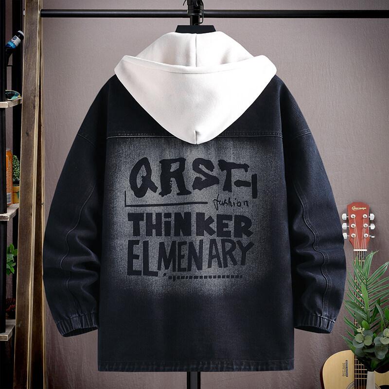 Chaqueta para Niños Grandes Adolescentes Primavera y Otoño Chaqueta de Mezclilla Niño 13 Estudiantes de Secundaria a la Moda Guapo Ropa de Hombre de 15 años