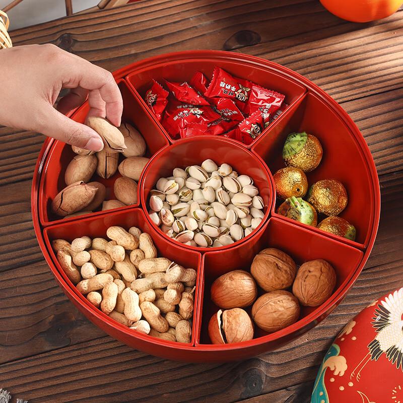 New Chinese Style Rotating Dried Fruit & Snack Tray