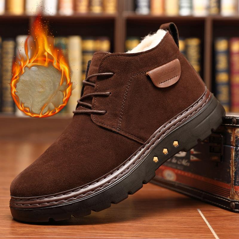 

Женские ботинки для походов на открытом воздухе, ботинки на платформе для снега, плюшевые, сохраняющие тепло, мужские ботинки, зимние ботильоны, удобная обувь для ходьбы 45