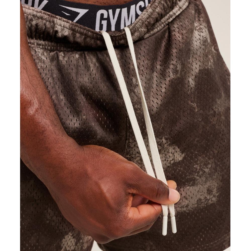 Gymshark Lifting Mesh 5  Shorts Lifestyle Brown A4b7v Nc6b