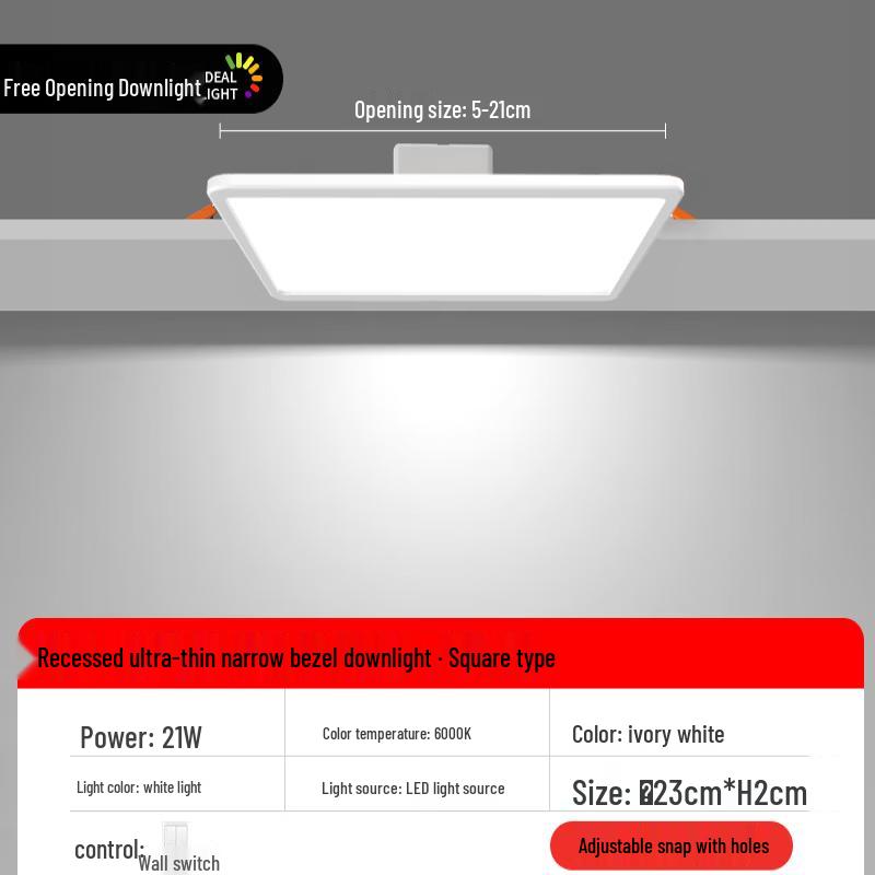 Square Recessed LED Ceiling Downlight