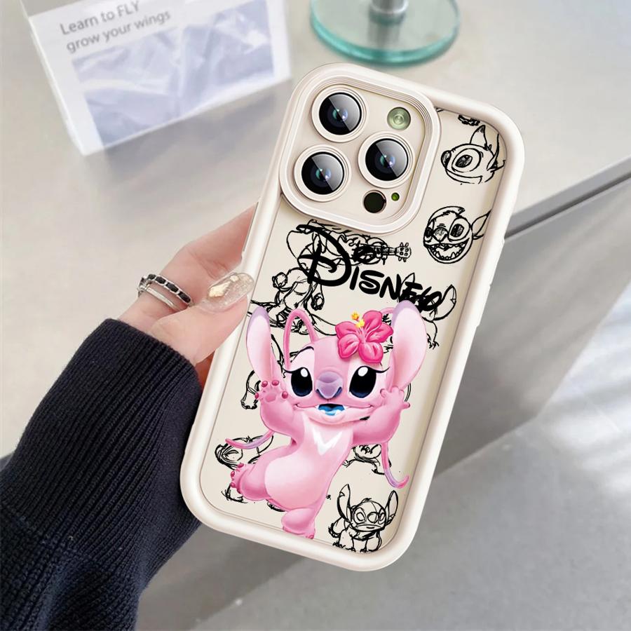 Cartoon Stitch Cool Phone Case for Apple iPhone 15 16 Pro Max 13 14 Plus 12 11 Pro Plus Matte