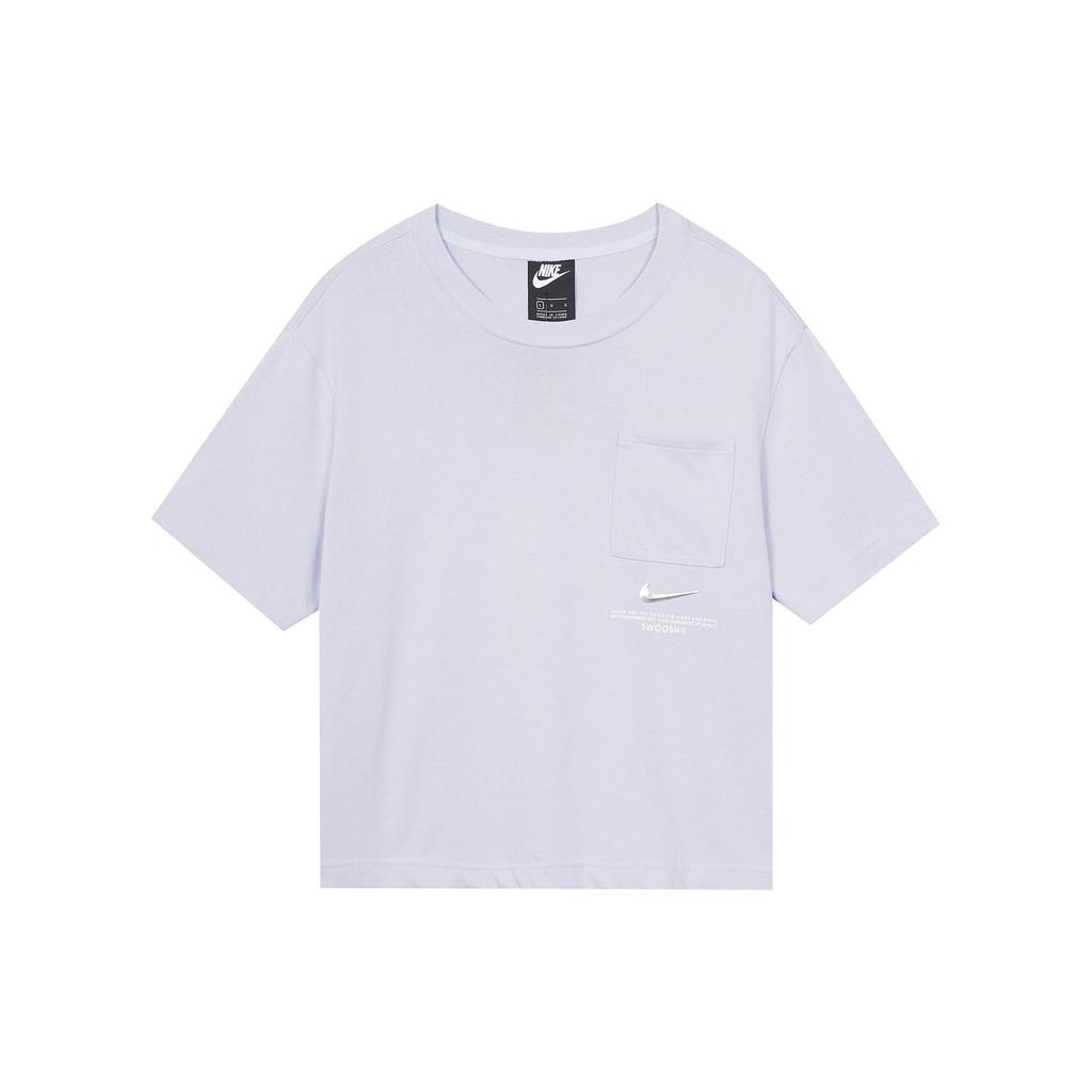 Nike Crop Tops Women's Purple Crew Neck Moderate CZ8912-576