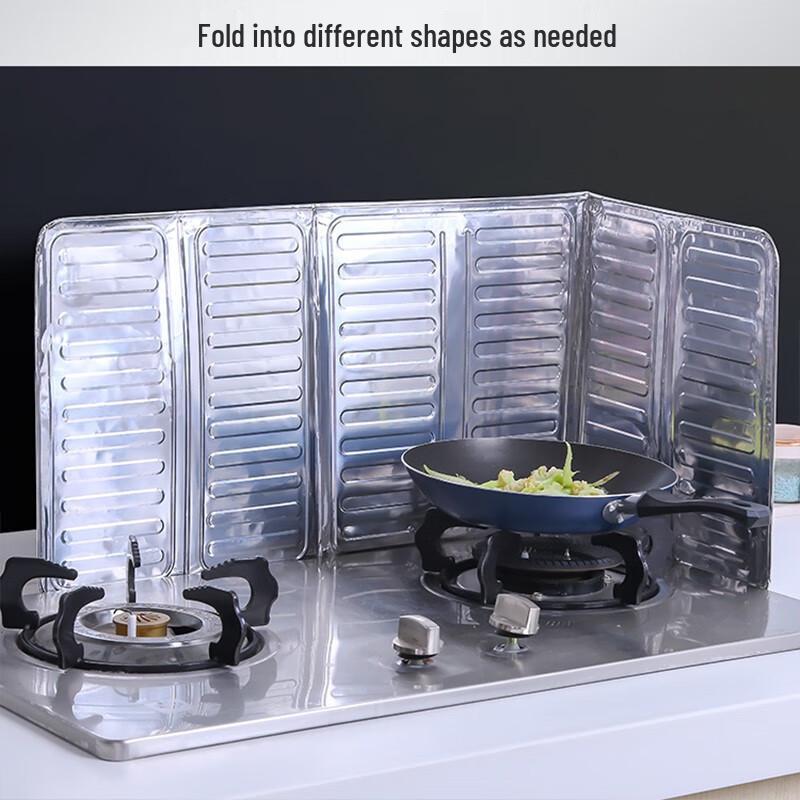 Aluminum Foil Stove Oil Splash Guard: Heat-Resistant Anti-Splash Baffle for Kitchen