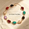 European and American jewelry, retro and simple style inlaid with colored resin special-shaped pearl necklace, versatile personalized items