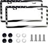 2PCS Premium Matte Black License Plate Frames,Solid Rust-Proof Aluminum Holder with 2Holes,Universal Car Frame for Women and Man, Including Screws