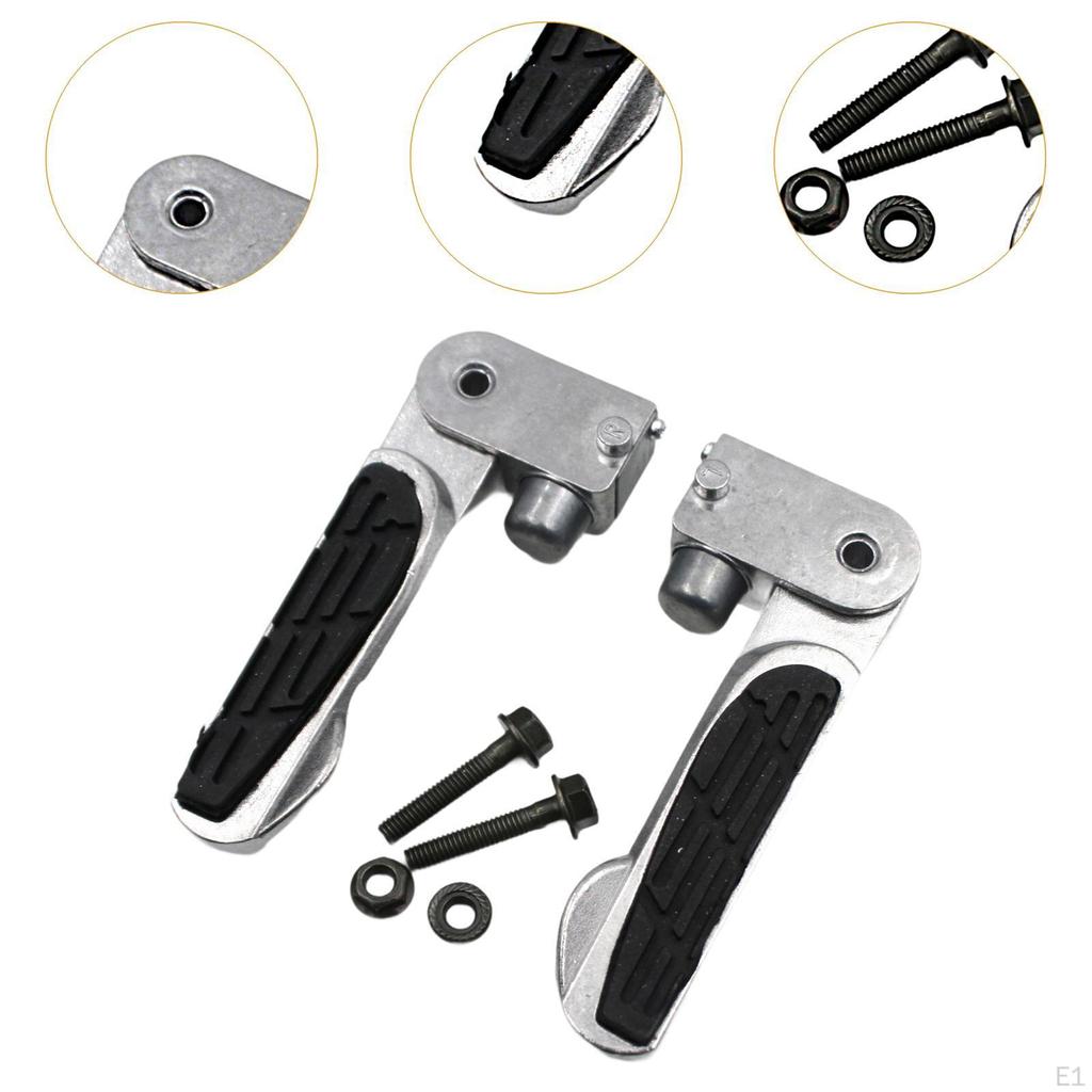 1 Pair Motorcycle Foot Pegs Electric Scooters Pedals Sturdy Easily Install Replacement