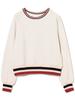 Beams Boy Sweatshirt [Special Order] Healthknit Line Rib Crew Neck Sweatshirt Women's Red Free