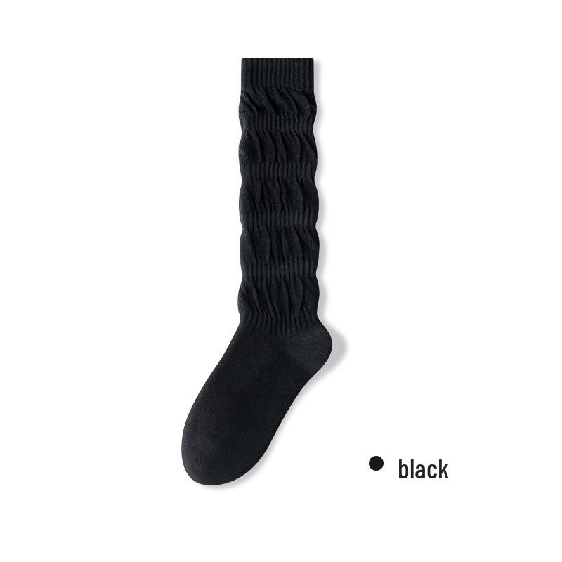 Women's Thickened Warm Mid-Calf Socks - White Boneless Leg Warmers for Autumn/Winter