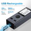 Mini Laser Rangefinder Digital Tape Measure Laser Ruler USB Charge Aluminum Alloy Fuselage Measuring Distance: 30m/50m