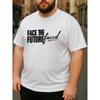 European sizes FACE THE FUTURE faced Men'S Print Short-Sleeved Shirt | Medium Elastic Fashion Style, Breathable Fabric, Casual and Sporty