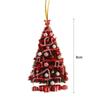 Acrylic Car Flat Pendants 2D Acrylic Tree Pendant Christmas Tree Ornament  Joyful Atmosphere