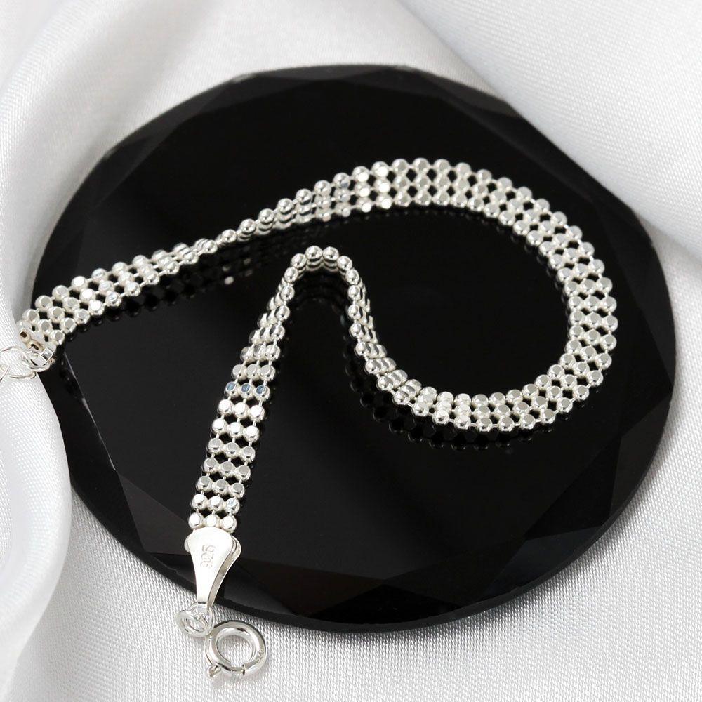 92.5 Silver Ball Point Watch Strap Chain Silver Bracelet Basic Bracelet Summer Bracelet