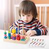 Rainbow Wooden Shape & Color Building Blocks Set for Children