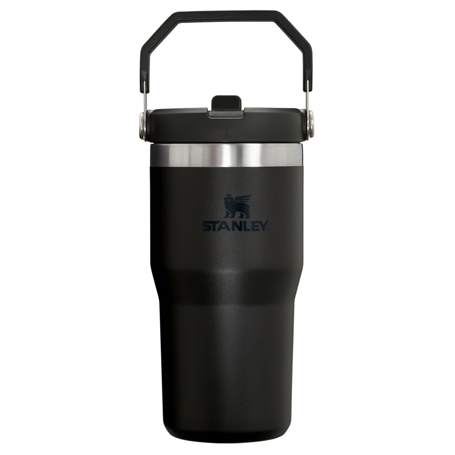 Stanley 1913 Iceflow Flip Straw Vacuum Insulated 20oz 2.0 Tumbler, Black, 0.59L