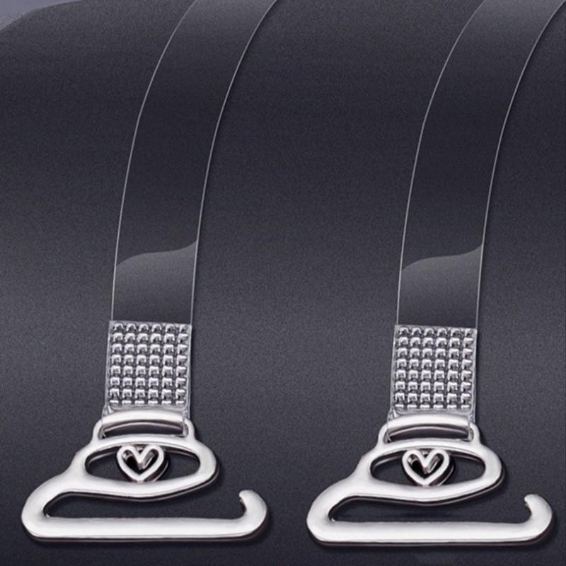 Women Non Slip Invisible Clear Bra Straps Ultra Thin Fit For Off Shoulder And One Collar Soft Transparent Bra Shoulder Straps