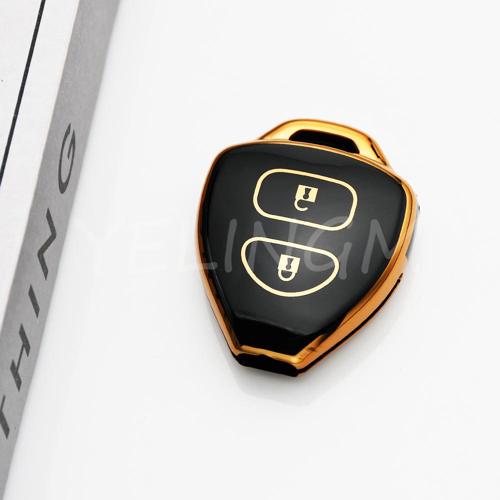 2/3/4Buttons Auto Key Shell For Toyota Corolla Vios Camry Yaris Rav4 Hilux Cruiser Fortuner Fob Holder Bag Car Key Case Cover