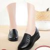 New Soft Soled Mother Black Single Shoes Leather Non-slip Casual Comfortable Middle-aged Ladies Flat Shoes Ladies Leather Shoes