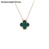 Four-leaf Clover Necklace for Women Natural White Mother-of-pearl Carnelian Sweater Chain
