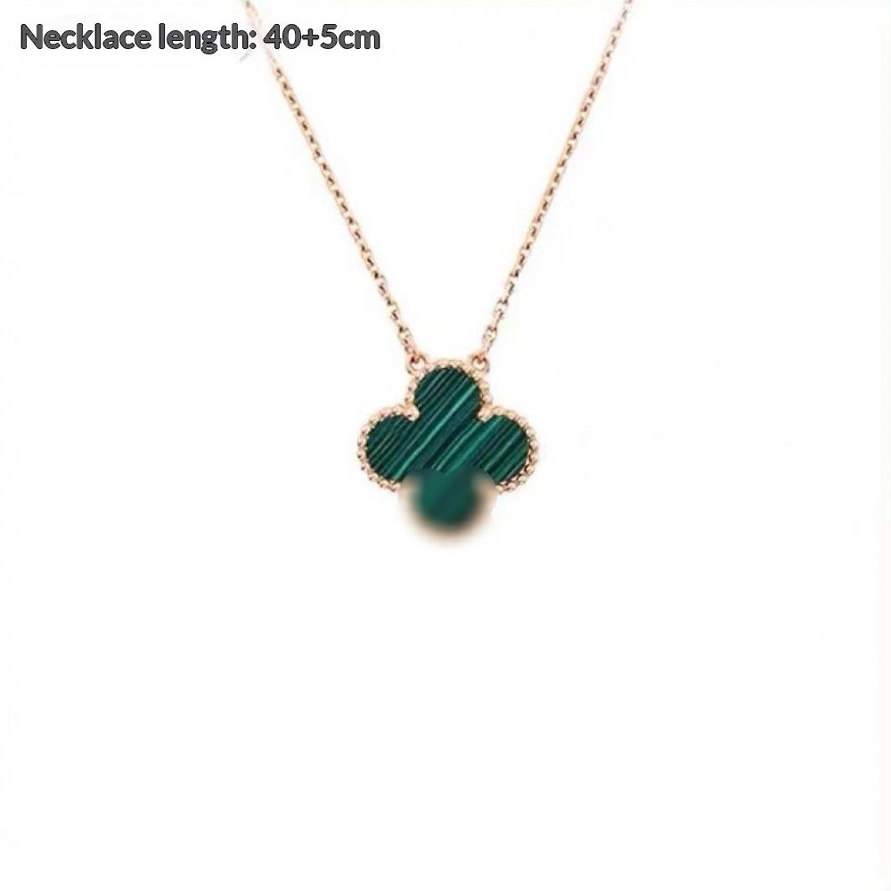 Four-leaf Clover Necklace for Women Natural White Mother-of-pearl Carnelian Sweater Chain