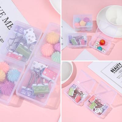 10Pcs Beads Rectangle Jewelry Plastic Packaging Box Container Storage Case Mini Boxes
