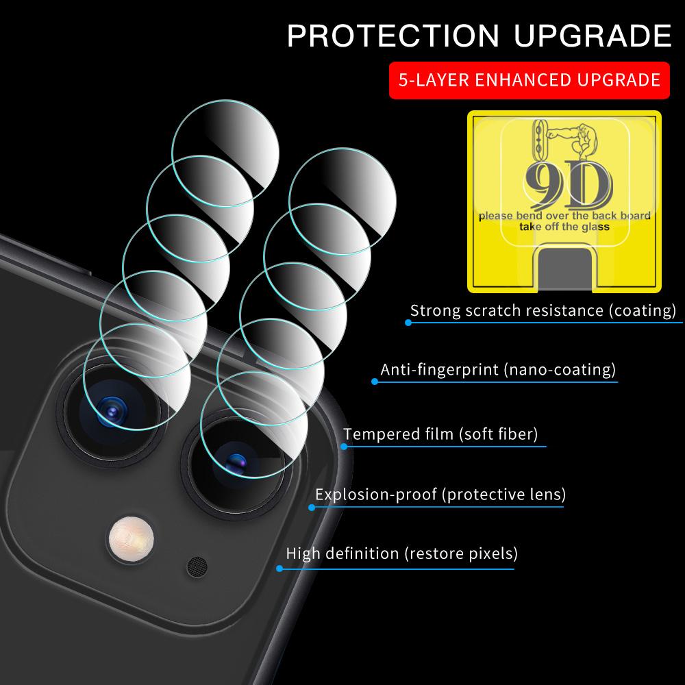 

Ultra-thin Full Coverage Clear Tempered Glass Camera Lens Protective Film for iPhone 11 6.1 inch Type A